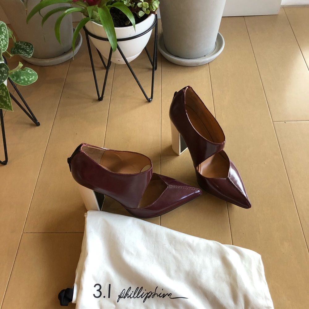 3.1 Phillip Lim oxblood cutout boots